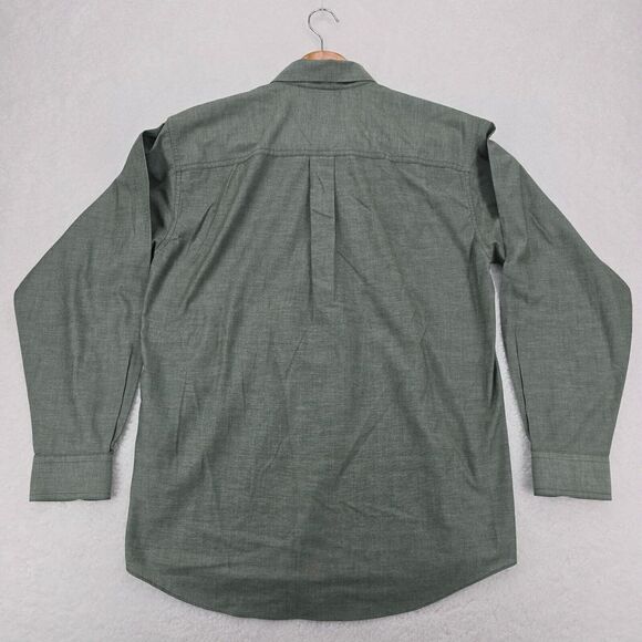 L.L. Bean Slim Fit‎ Mens Shirt Long Sleeve Size Small Regular Color Green - Picture 11 of 16